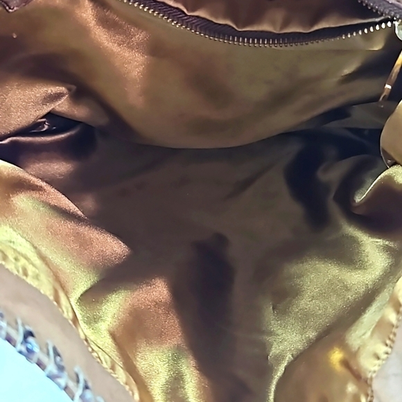 Zandra Rhodes Brown Faux Leather Handbag - Picture 5 of 11